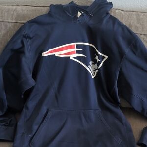 Blue Hoodie with Sports Logo